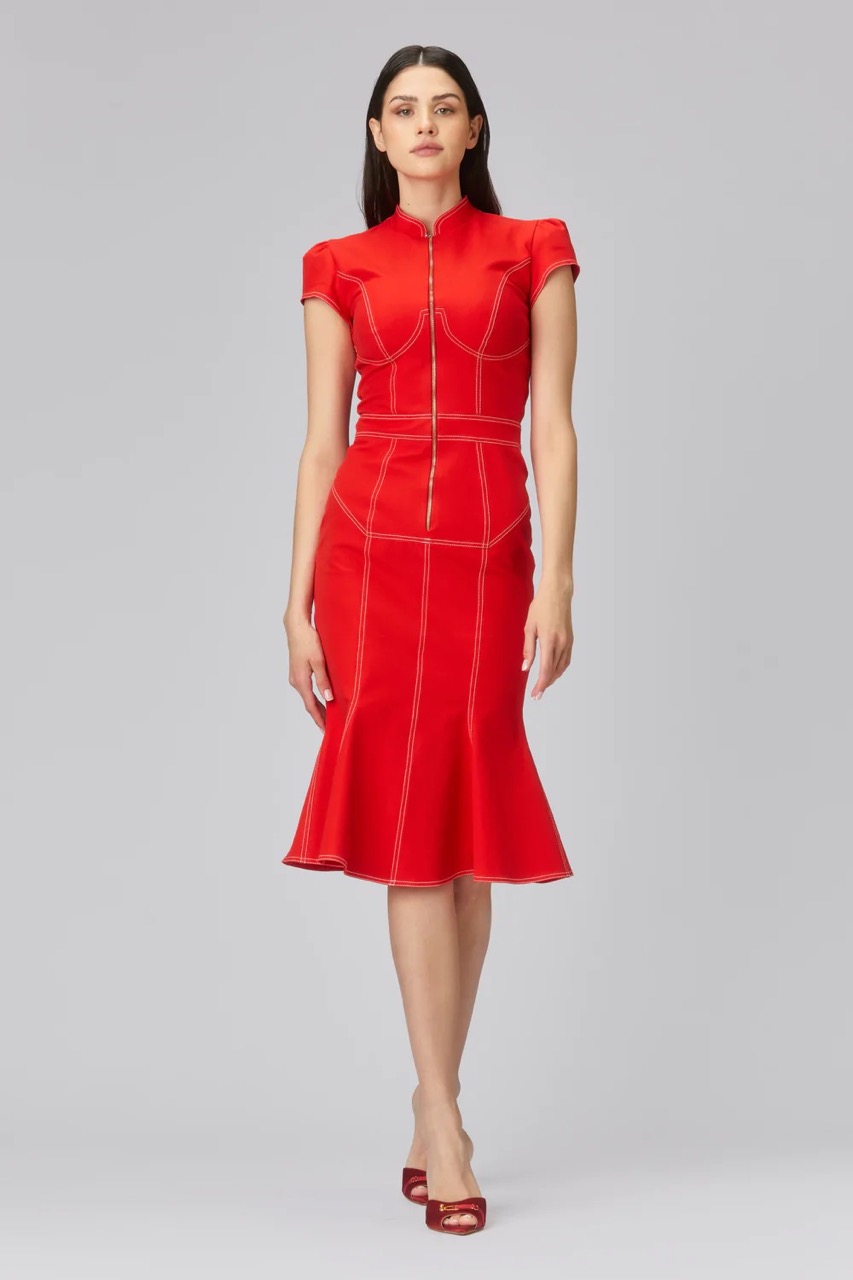 UNDERLINE DRESS RED 언더라인 드레스 레드